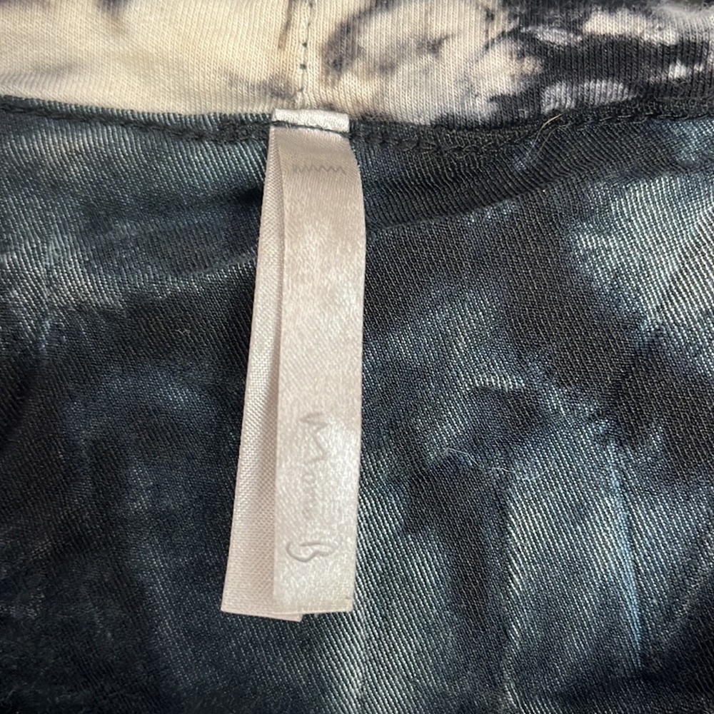 RARE Mona B Tie Dye Denim & Stretch Terry Shirt - Picture 3 of 4